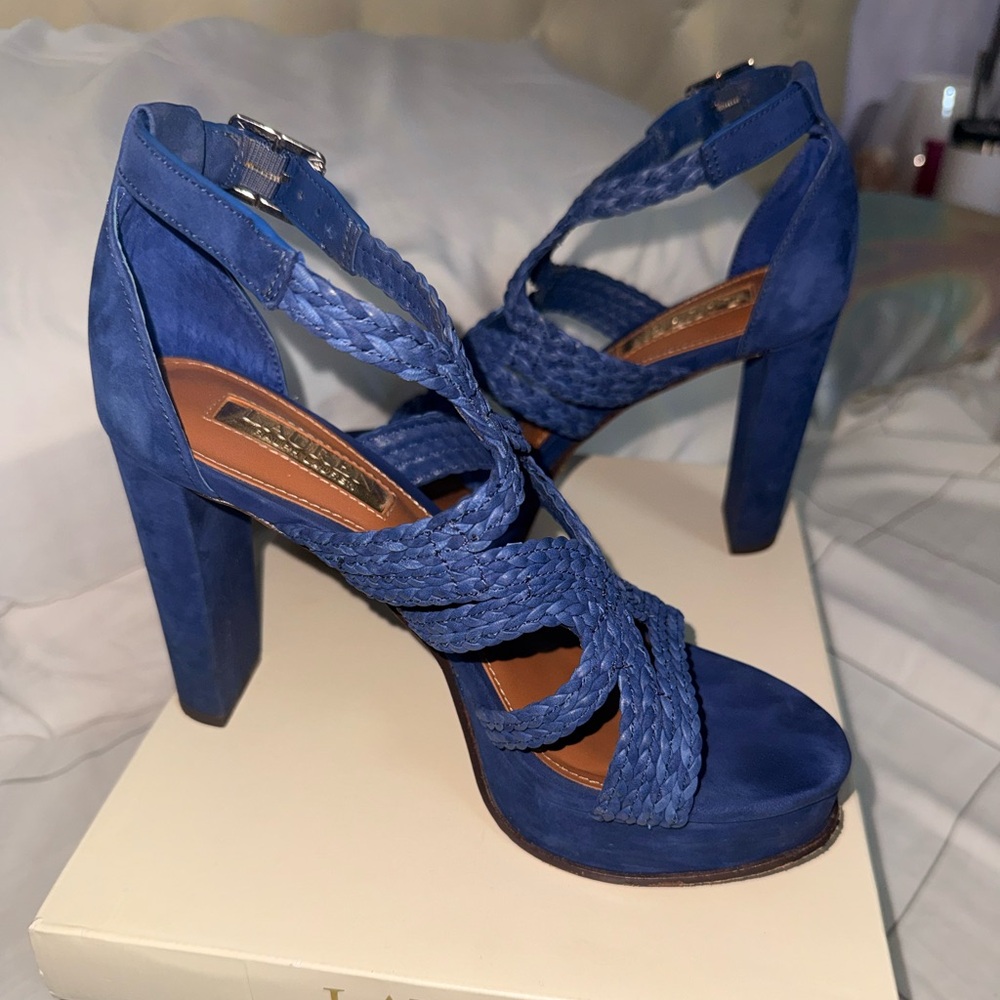 Lauren Ralph Lauren Strappy Blue Heels